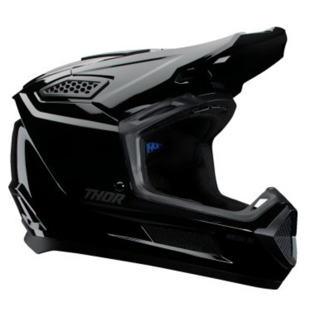 Thor Fleet Blackout Helmet - Gloss Black-S
