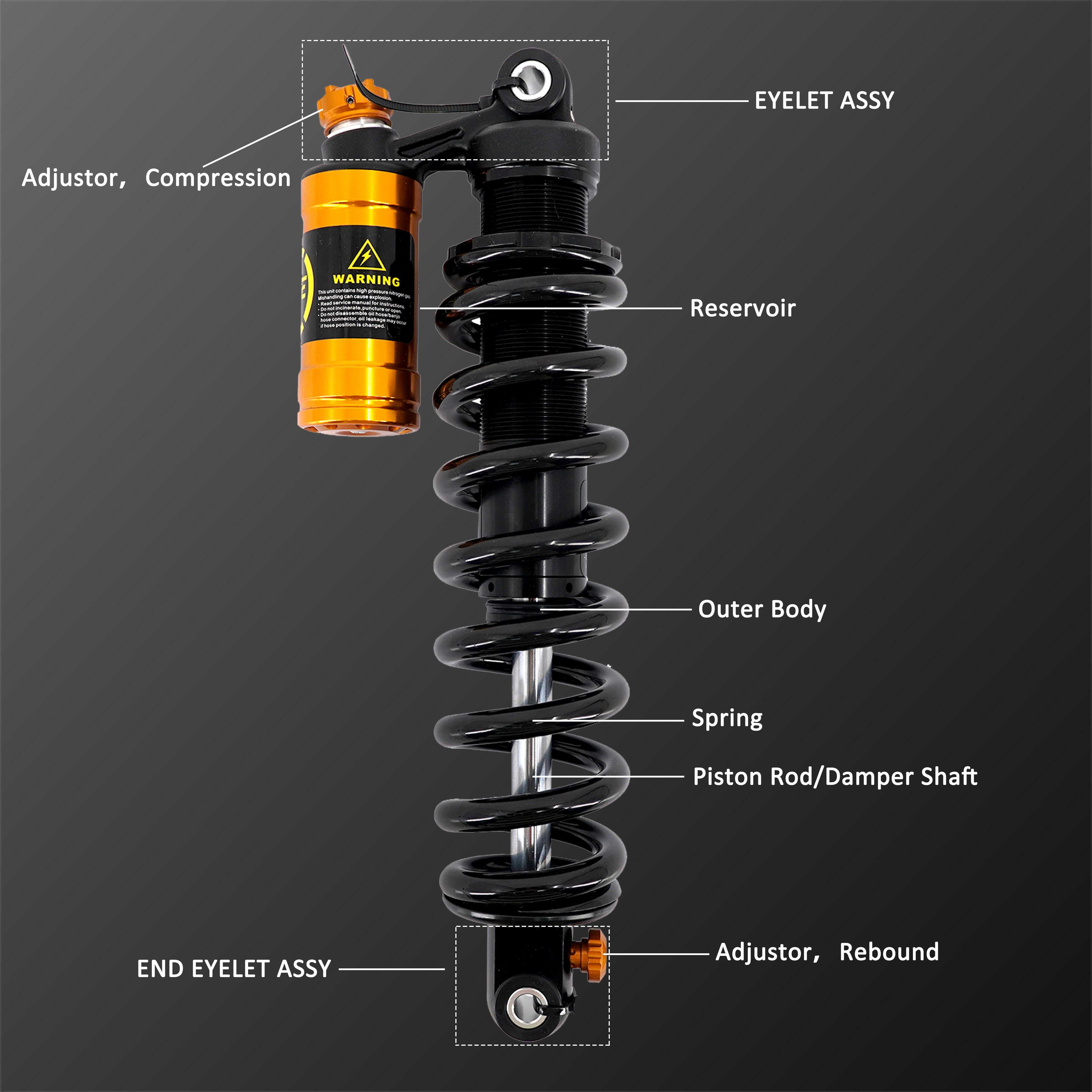 KKE Brand-New Modified Surron Light Bee Rear Suspension Shock