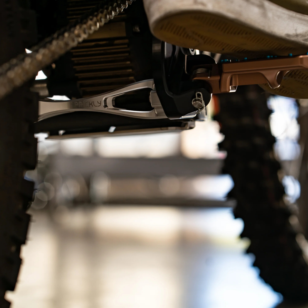 Prickly Billet Footpeg Brackets for E Ride Pro