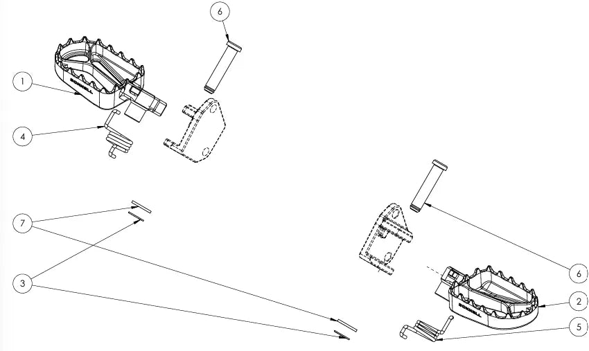 Bonnell 805 Footpeg Set
