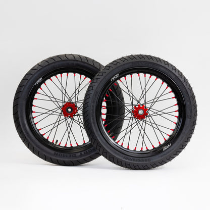 Blackline Ready-to-Ride Supermoto Wheelset for E-Ride Pro SS 2.0