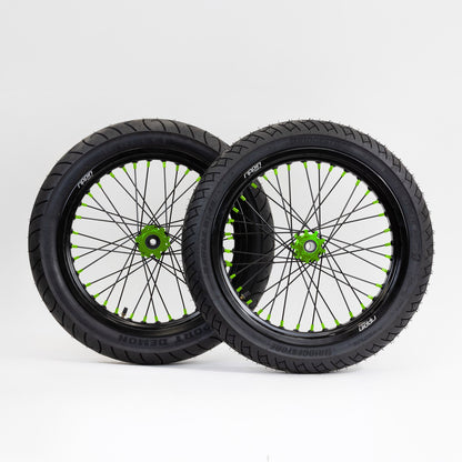 Blackline Ready-to-Ride Supermoto Wheelset for E-Ride Pro SS 2.0