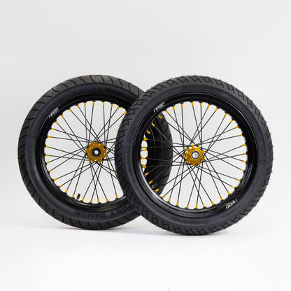 Blackline Ready-to-Ride Supermoto Wheelset for E-Ride Pro SS 2.0