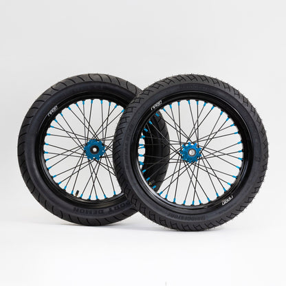 Blackline Ready-to-Ride Supermoto Wheelset for E-Ride Pro SS 2.0