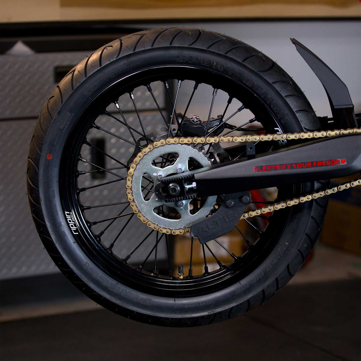 Blackline Ready-to-Ride Supermoto Wheelset for Sur-Ron Light Bee X