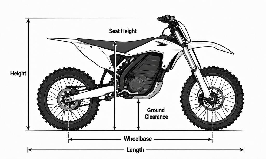 Motorcycle measurements diagram